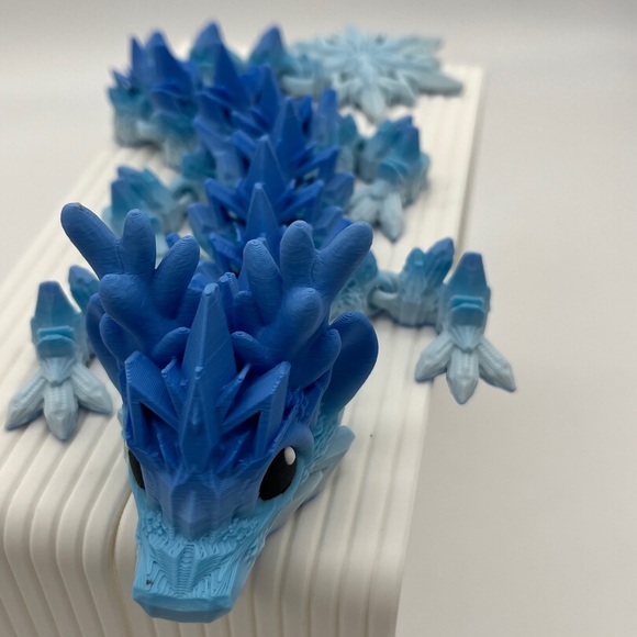 Other - 3D printed Winter Dragon 12” 3D-Printed Fidget Fun Collectible Str…
